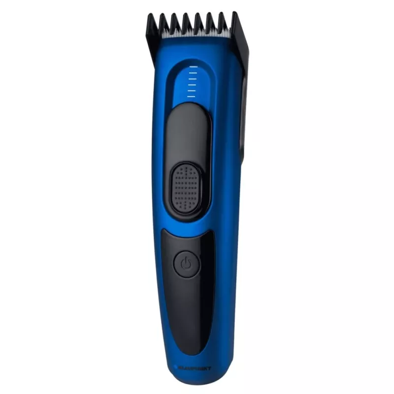 Strihač vlasov BLAUPUNKT HCC401 — nastaviteľný 3–24 mm, nabíjateľný, čierny/modrý