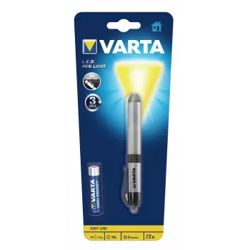 Varta -LEDPL - pin blikajúce svetlo - strieborná - hliník - LED - 1 lampa - 3 lm