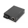 Digitus Gigabit PoE mediálny konvertor, RJ45 / SC, SM, PSE