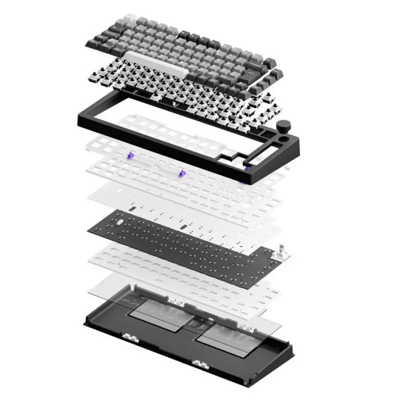 Akko Monsgeek M1 V5 ISO Barebone-kit - mesačná biela