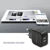 Qoltec 50188 nabíjačka pre mobilné zariadenia notebook, smartfón, smart hodinky, tablet, telefón, univerzálna čierna AC, DC vnútorné