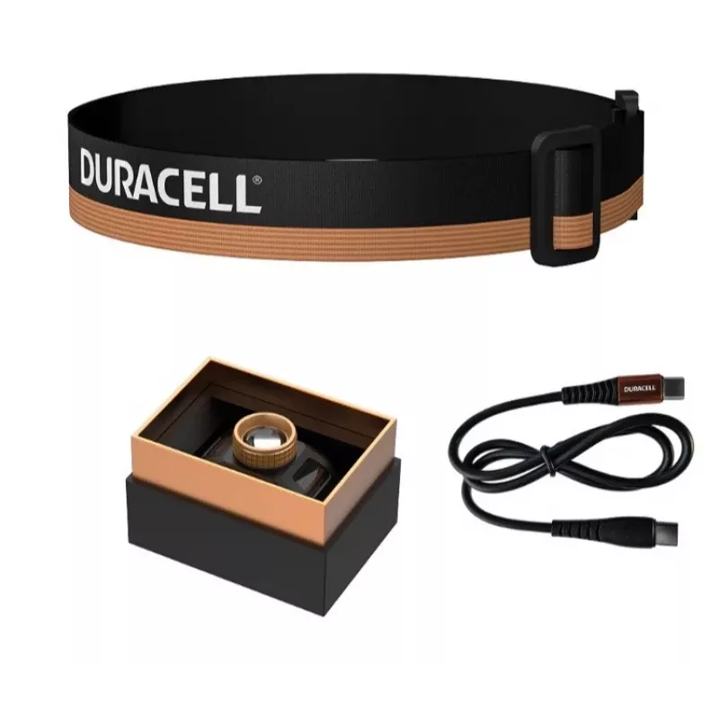 Duracell DH850R darčeková sada čelová lampa čierna, oranžová
