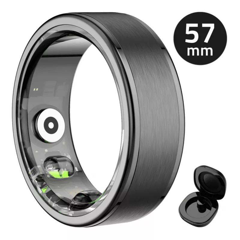 Inteligentný prsteň Manta SR01BK-57 Black, tep srdca a kyslík v krvi, IP68