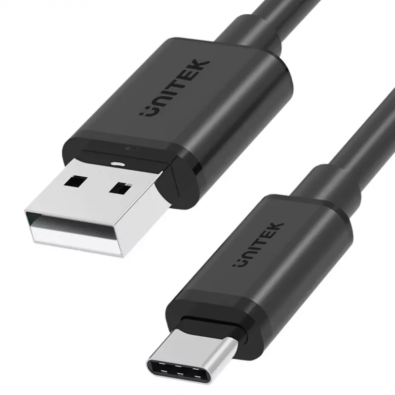 UNITEK USB KÁBEL USB-A — USB-C 25CM, Y-C480BK