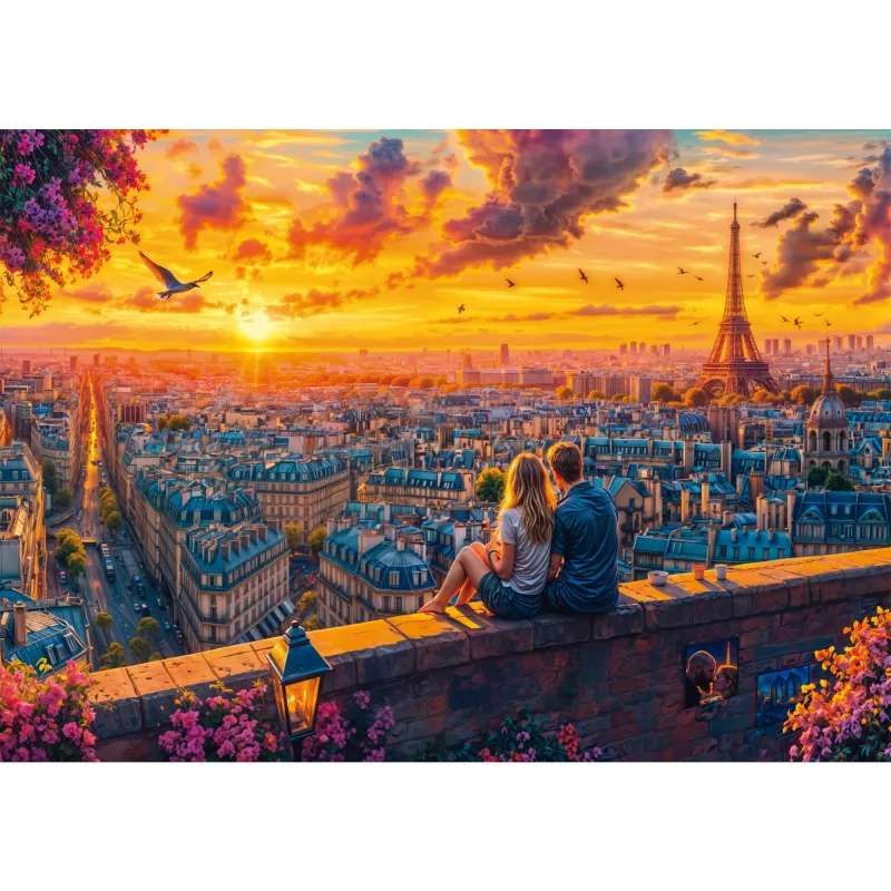 Puzzle, Schmidt Spiele Parisian Rooftop Whispers — 1000 dielikov