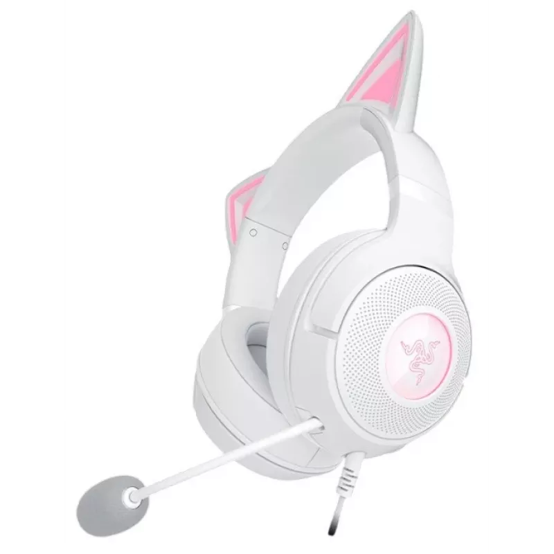 Headset Razer Kraken Kitty V2 Wired USB Type-A biela — circumaurálny, hlavový most, 20–20000 Hz, 2 m kábel
