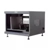 Rackový regál TECHLY 367652 organizér káblov s 3M lepiacou páskou, oceľ, 550×550×410 mm, čierny