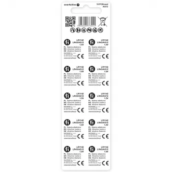 Alkalická gombíková batéria everActive G12 AG12 1,5 V – balenie 10 ks