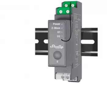 Polovodičové relé Shelly Wave Pro 2 2-kanálové 25 A 110–240 V DIN lišta, 868,4 MHz