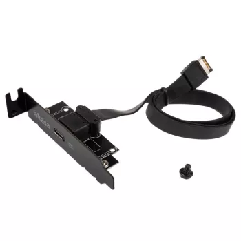 Akasa Low Profile PCI Bracket adaptér USB 3.1 Type-C - čierny - adaptér - digitálne/dátové