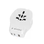 Nástenný cestovný adaptér GEMBIRD TPA-1A2C20-02-W 20W — 1xUSB-A + 2xUSB-C, zástrčka typ G, 100–250 V, biela
