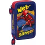 Peračník Kids Euroswan 2 zipsy s príslušenstvom Spiderman červeno-modrý