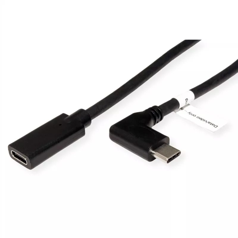 ROLINE 11.04.5496-10 - 2 m - USB Type-C - USB Type-C - konektor samec - konektor samica - zahnutý (11.04.5496)