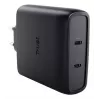 TRUST Maxo 100W 2-portová USB-C GaN nabíjačka — 100 W, 2× USB-C, max. 20 V, 2 m kábel, čierna