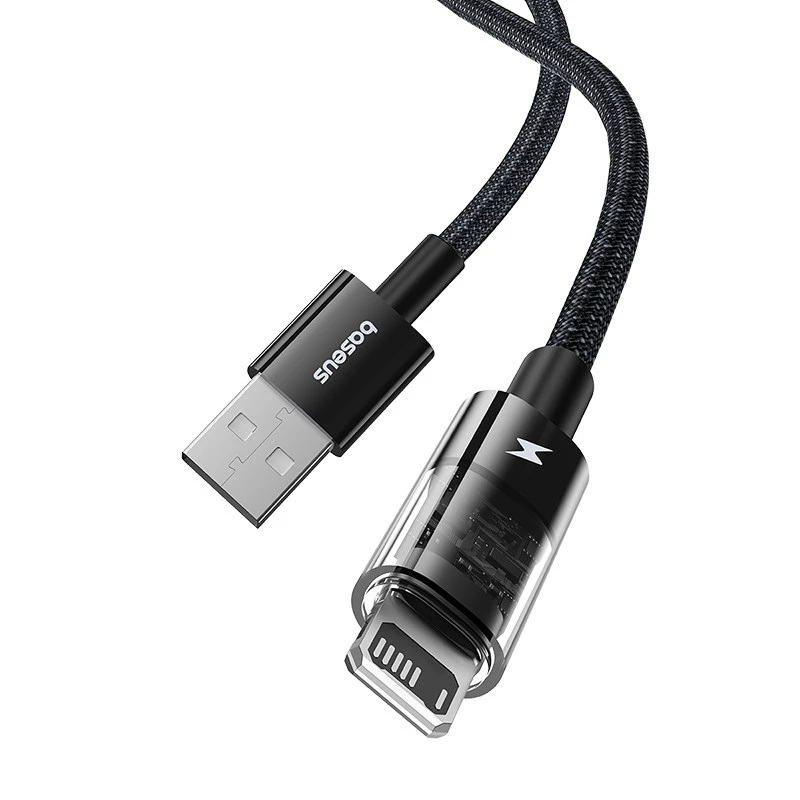 Baseus Gem USB-IP 2,4A rýchlonabíjací kábel 2 m čierny