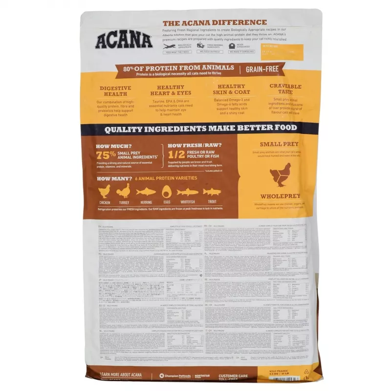 Acana Wild Prairie Cat - suché krmivo pre mačky - 4,5 kg