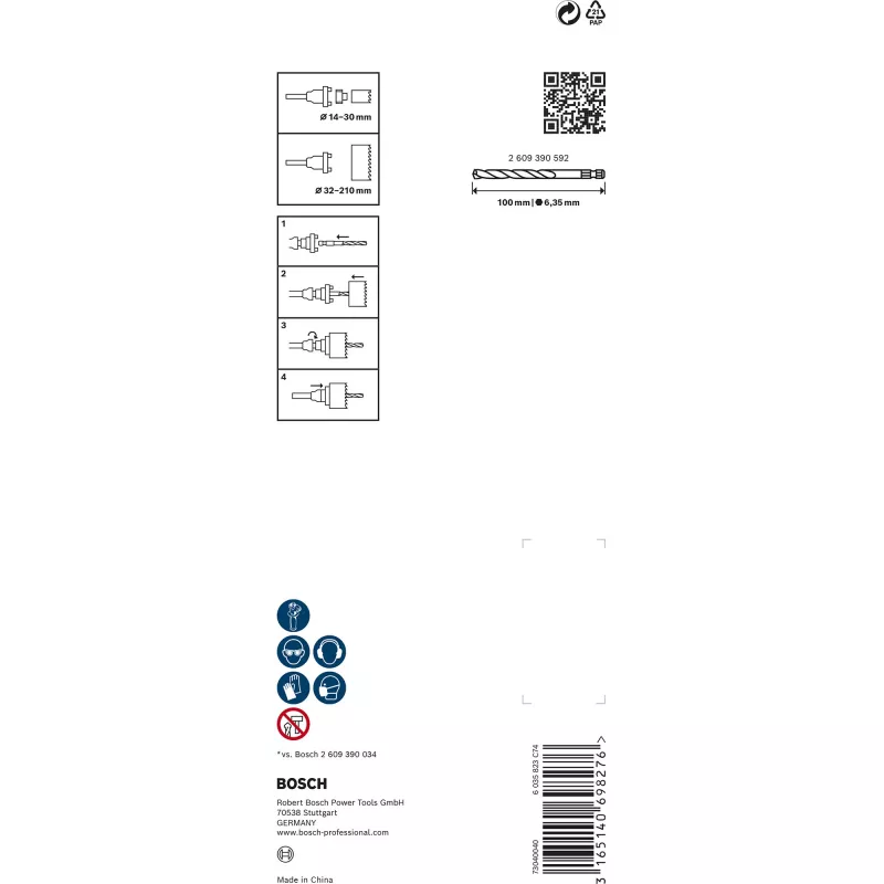 Adaptér šesťhranné upnutie Bosch Q-Lock 2609390589