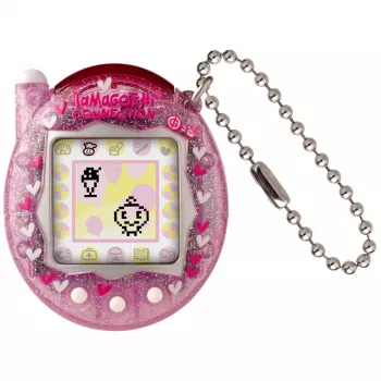 Digitálne prenosné zvieratko Bandai Tamagotchi Connection Pink Glitter — virtuálna hračka so zvieratkom