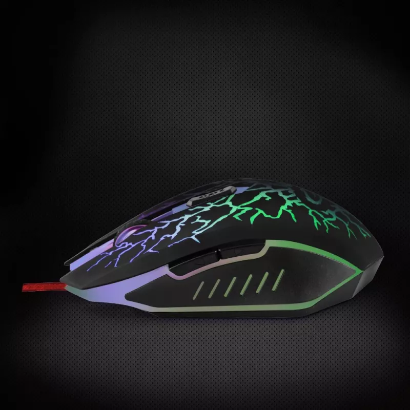 Esperanza MX211 LIGHTNING - myš - USB - myš - optická - 6 tlačidiel - čierna