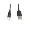 Kábel Lanberg CA-USBO-10CC-0010-BK (USB 2.0 konektor samec - USB 2.0, USB, Type-C konektor samec, 1m, čierny) (CA-USBO-10CC-0010-BK)