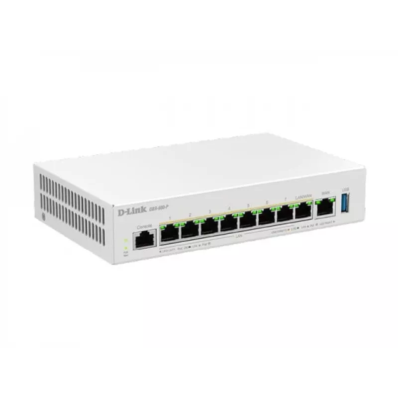 D-Link DBR-600-P/B business PoE router, Ethernet WAN, 2,5 Gigabit Ethernet, biely