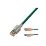 EasyLan DualBoot LED patch kábel RJ45 S/FTP Cat.6 (trieda E) - s konektorom saCon - LSOH - tyrkysový - 1