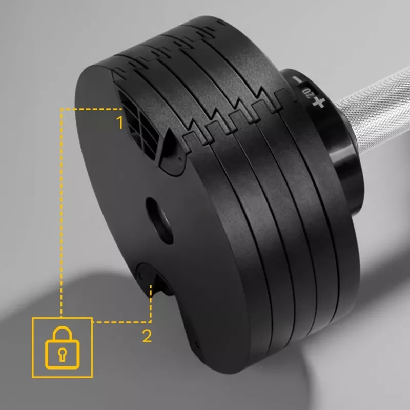 Nastaviteľná liatinová jednoručka Rebel Active 36 kg, automatické 2-kg kroky