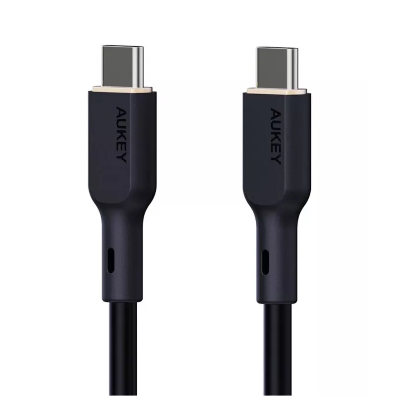 AUKEY CB-SCC241 USB-C Power Delivery PD 240W 5A 20V 1m nylon čierny - D
