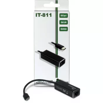 Inter-Tech Argus IT-811 - sieťový adaptér - USB-C - Gigabit Ethernet - čierny (88885438)