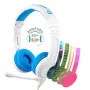 BuddyPhones School+ BP-SCHOOLP-BLUE detské slúchadlá s mikrofónom, 3+, 85 dB, modré