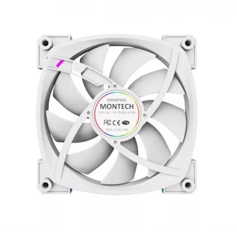Montech RX120 PWM ventilátor počítačovej skrine 12 cm biely 3 ks