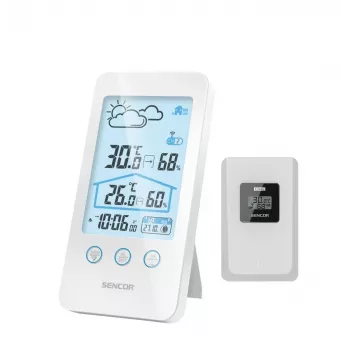 Sencor SWS 3000 W meteorologická stanica s nabíjacou stanicou a bezdrôtovým senzorom, biela