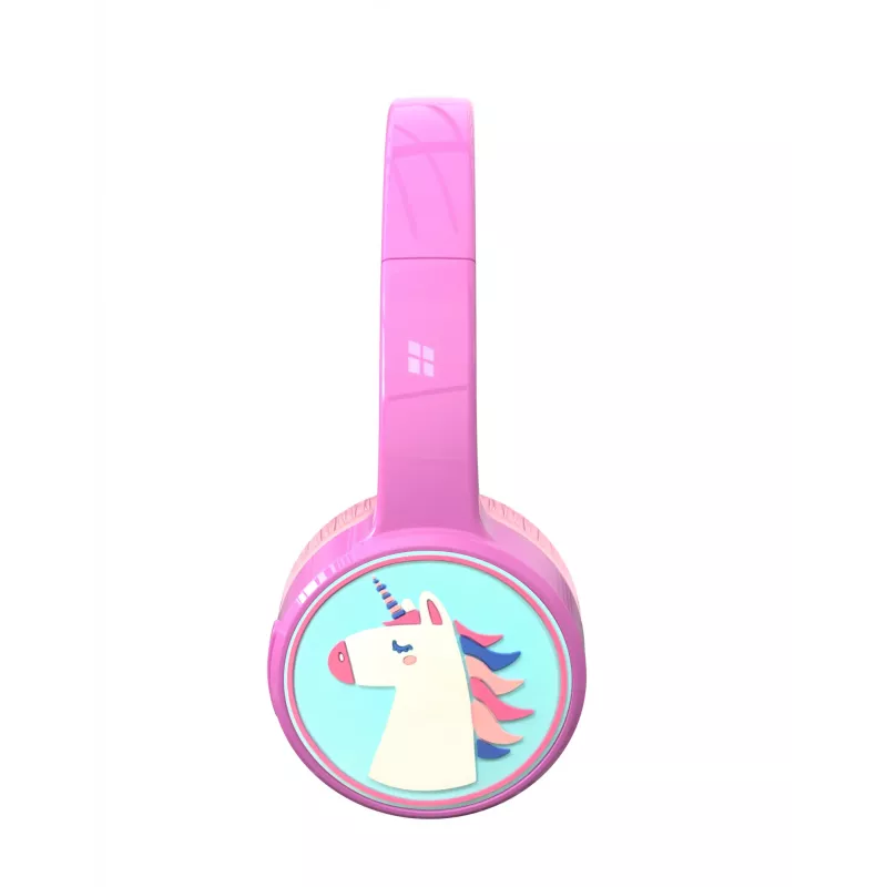 Denver BTH-106P detské slúchadlá cez uši, drôtové aj bezdrôtové (Bluetooth), ružové