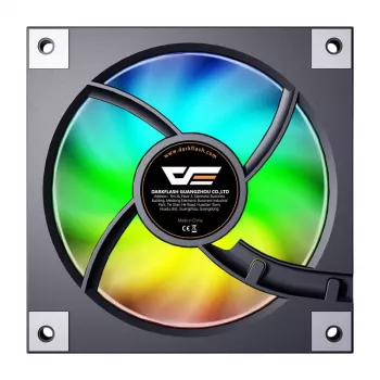 120 mm počítačový ventilátor do skrine Darkflash DM20 čierny, 3-pinový konektor, štandardný prietok vzduchu