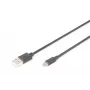Assmann USB 2.0 prepojovací kábel. Type-A - Micro B M/M. 3,0m. USB 2.0 kompatibilný. UL. čierny (AK-300110-030-S)