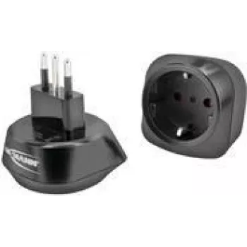 ANSMANN 1250-0035 cestovný adaptér zástrčky EU na Taliansko, Type-C/F na Type-L, s ochranným kontaktom, trieda ochrany I a II, 250 V / 10 A / 2500 W