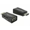 Adaptér DeLOCK 65901 HDMI A na VGA & 3,5 mm audio čierny