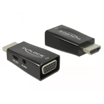 Adaptér DeLOCK 65901 HDMI A na VGA & 3,5 mm audio čierny