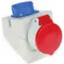 Priemyselná zásuvka Bachmann 910.002, 5P, 400 V, 16 A, IP44, polykarbonát, modrá/červená/biela