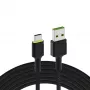 Green Cell KABGC06 USB kábel 1,2 m USB A USB C čierny