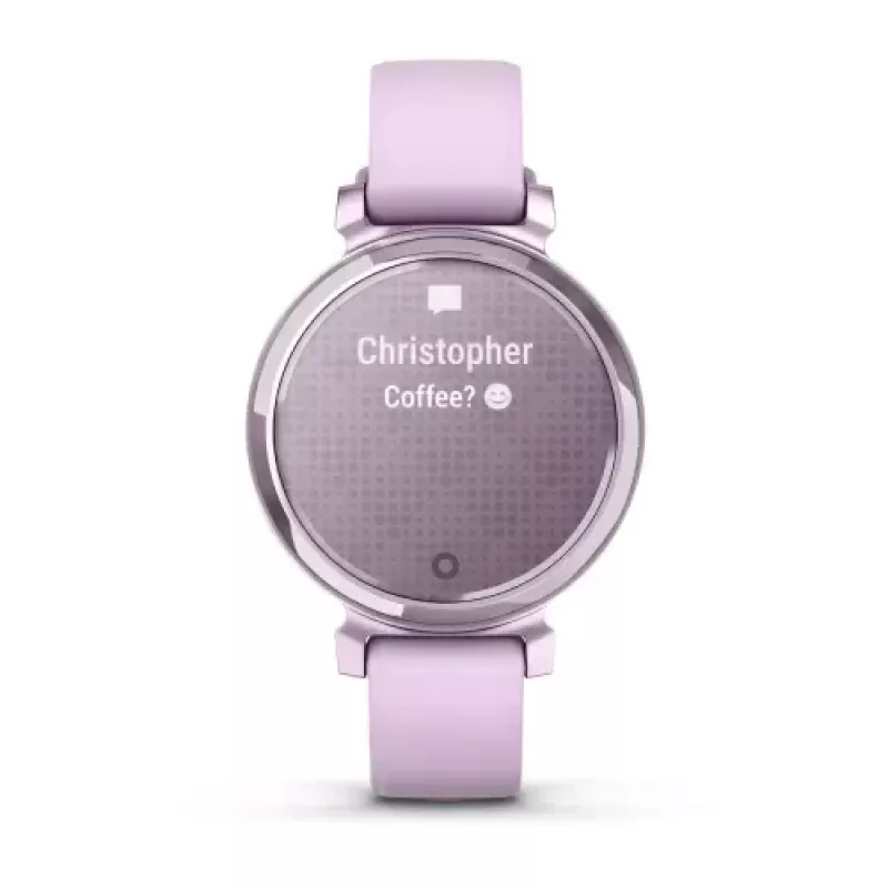 Garmin Lily 2 inteligentné hodinky 35,4 mm, dotyková obrazovka 240 x 201 pixelov, pripojené GPS, silikónový remienok, orgovánové