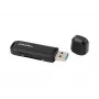 Čítačka kariet NATEC Scarab 2 USB 3.2 Gen 1 Type-A — podpora MicroSD/SD, 5000 Mbit/s, čierna