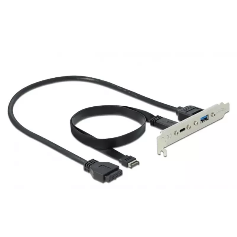 Slotový plech DeLOCK 89934 s 1 x USB Type-C a 1 x USB Type-A konektorom