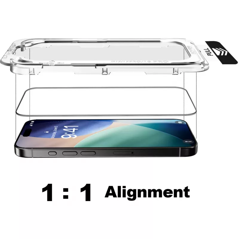 Nevox NEVOGLASS 3D 2550 ochranné sklo na displej iPhone 17 Air, s Easy App, priehľadné