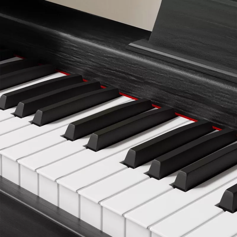 Digitálne piano Kruger & Matz KMDP-45P-BK — matný čierny povrch, vážené klávesy
