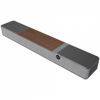 Soundbar KLIPSCH Flexus CORE 100 — 2.1 kanály, 100 W, integrovaný subwoofer, sivá/orech