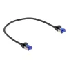 Sieťový kábel DeLOCK RJ45 Cat.6A S/FTP tenký 0.25m čierny