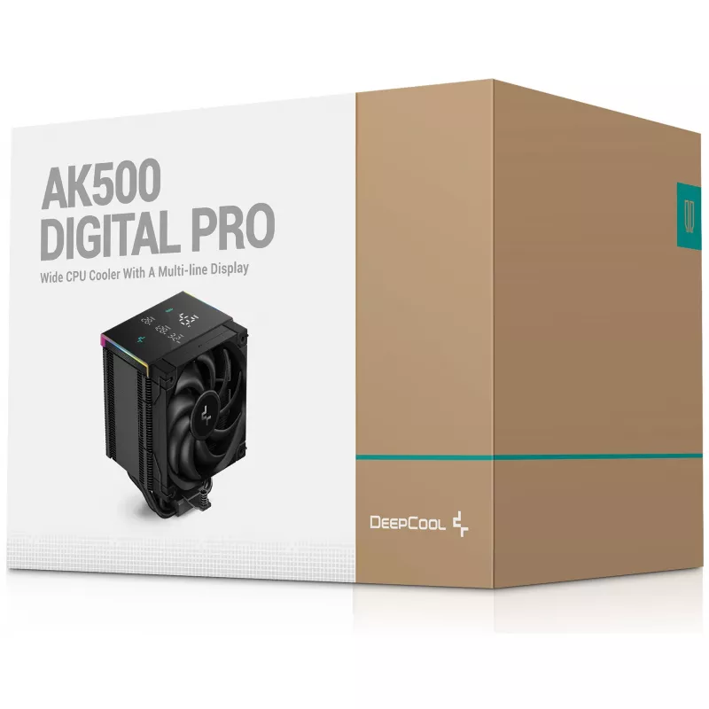 Vzduchový chladič DeepCool AK500 Digital Pro 12 cm čierny Fluid-Dynamic ložisko