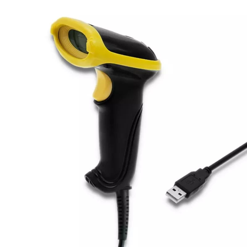 Qoltec 50867 laserová čítačka čiarových kódov 1D/2D, USB, čierna