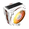 Chladič procesora Darkflash E400 PLUS (biely) — aktívne vzduchové chladenie pre CPU, vežový dizajn, konfigurácia s jedným ventilátorom